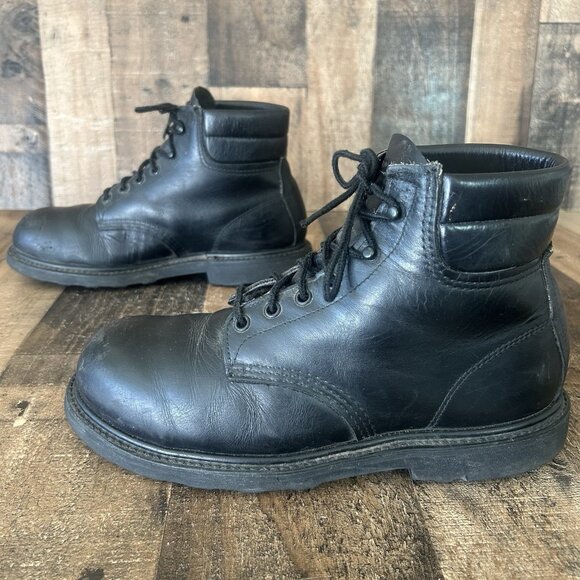 Red Wing Vintage Steel Toe Oil Resistant Work Boots Mens 8.5 EE - Picture 11 of 12